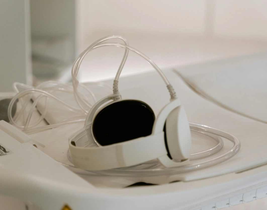 Patient in audiology consultation