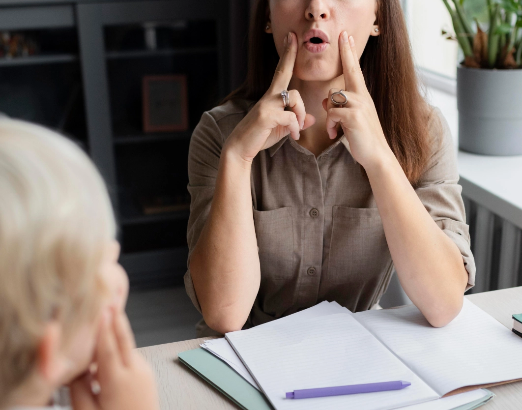 Image illustrating speech therapy