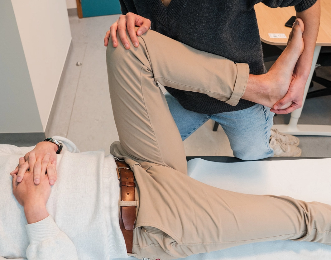 Patient receiving osteopathic care